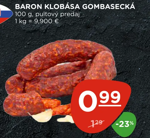 Baron klobása gombasecká