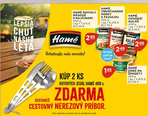 Hamé Ravioly mäsové s rajčinami