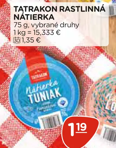 Tatrakon rastlinná nátierka