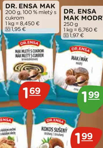 Dr. Ensa mak 100 % mletý s cukrom