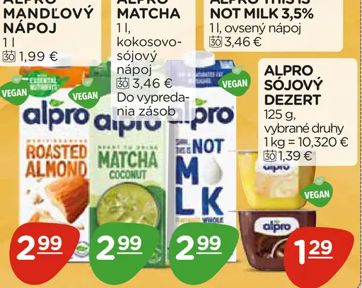 Alpro mandľový nápoj