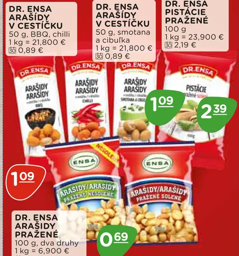 Dr. Ensa arašidy v cestíčku BBQ chilli