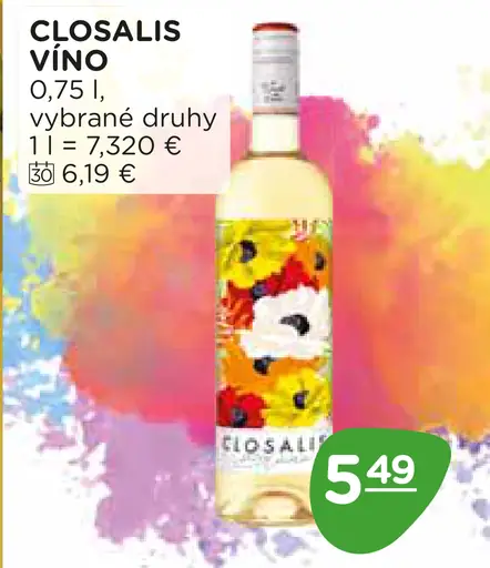 Closalis Vino, vybrané druhy