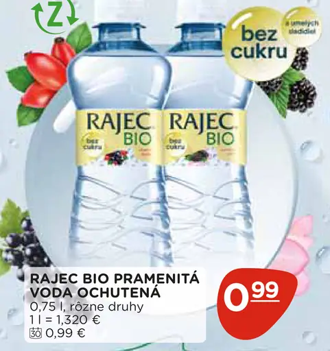 Rajec BIO pramenitá voda ochutená