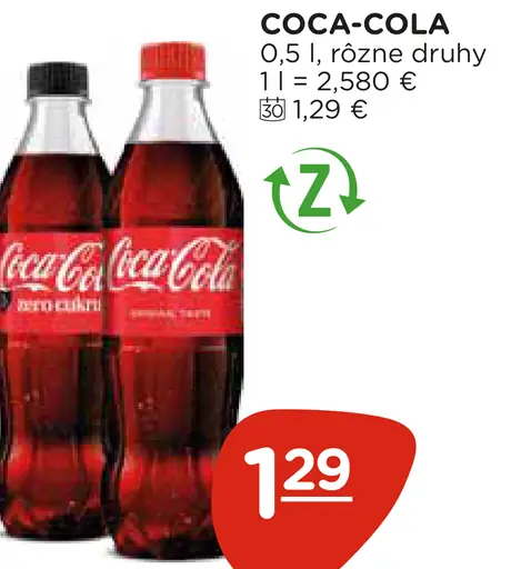 Coca-Cola rôzne druhy