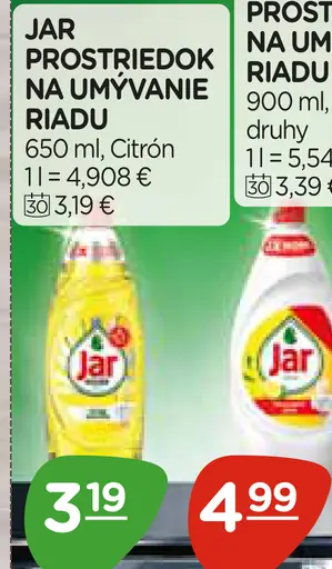 Jar citrón prostriedok na umývanie riadu