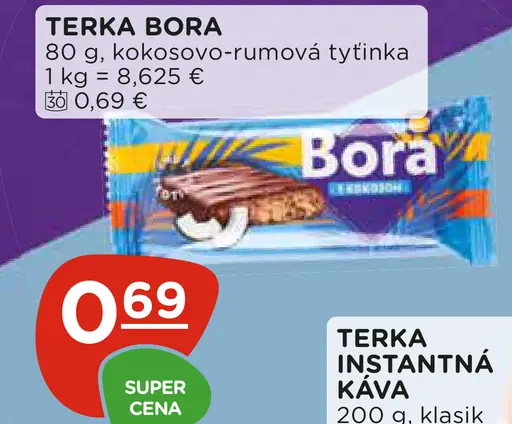 Terka Bora sójová tyčinka s kokosovo-rumovou príchuťou