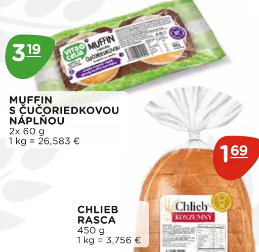 Vito muffin s čučoriedkovou náplňou
