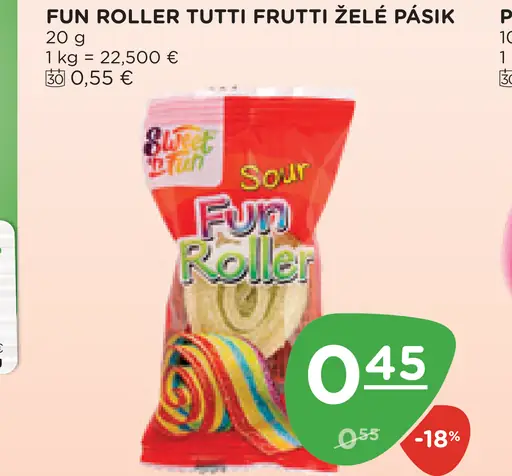 Fun Roller Tutti Frutti želé pásik
