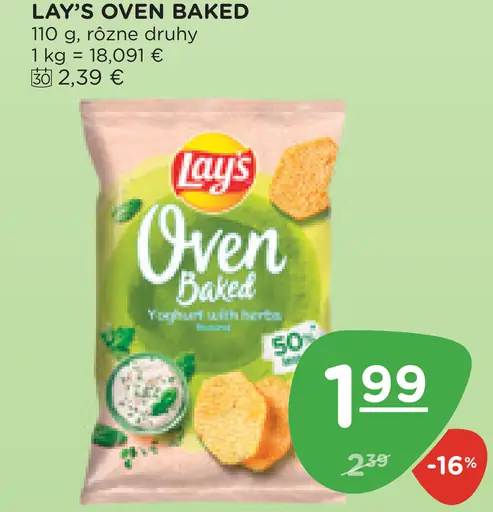 Lay’s Oven Baked, rôzne druhy