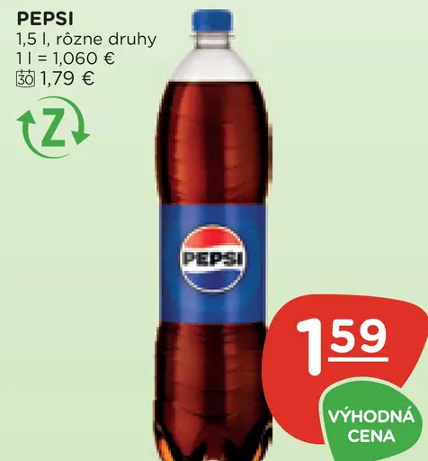 Pepsi rôzne druhy