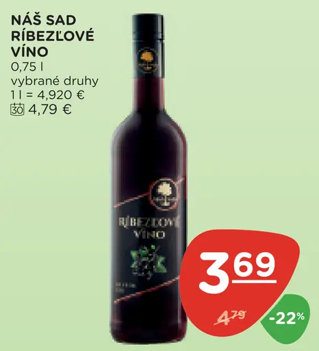 Náš sad Ríbezľové víno