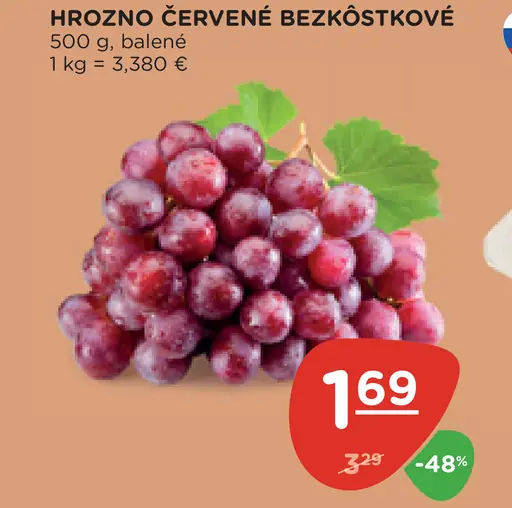 Hrozno červené bezkôstkové