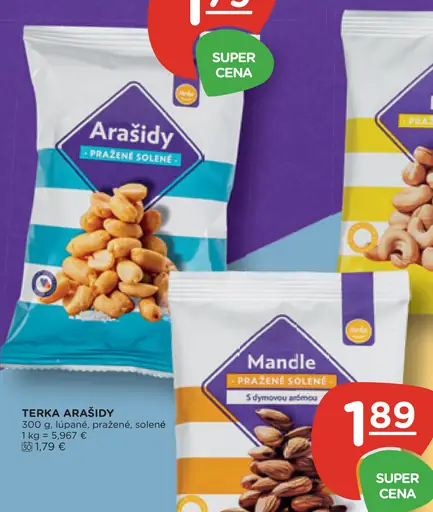 Terka mandle pražené solené