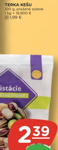 Terka kešu pražené solené