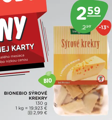 Bionebio syrové krekry