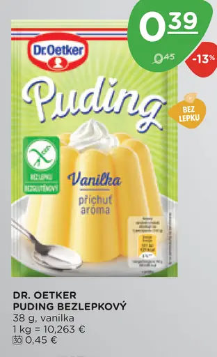 Dr. Oetker puding bezlepkový vanilka