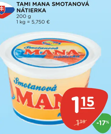 Tami Mana Smotanová nátierka