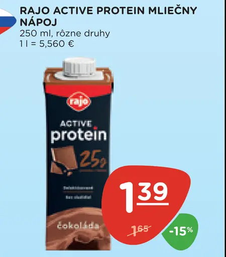 Rajo Active Protein Mliečny Nápoj