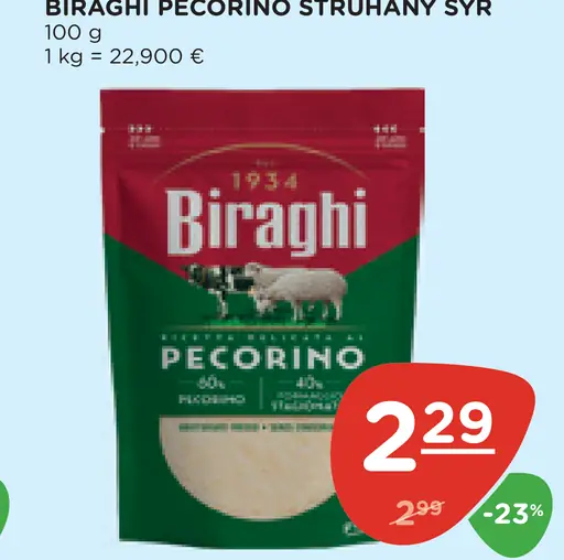 Biraghi Pecorino strúhaný syr