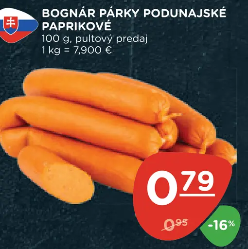 Bognár párky Podunajské paprikové