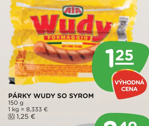 Aia párky Wudy so syrom