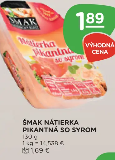 Šmak nátierka pikantná so syrom