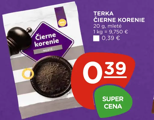 Terka čierne korenie mleté