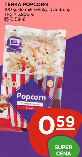 Terka popcorn do mikrovlnky slaný alebo iné druhy