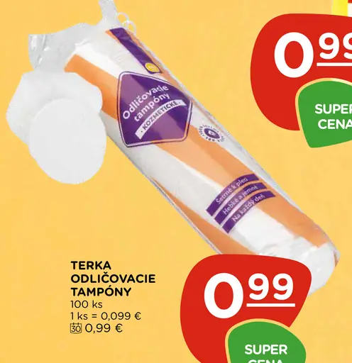 Terka odličovacie tampóny