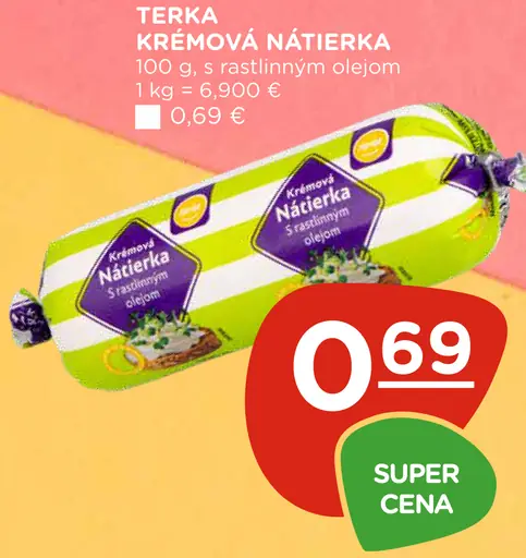 Terka krémová nátierka s rastlinným olejom