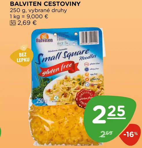 Balviten cestoviny bezlepkové