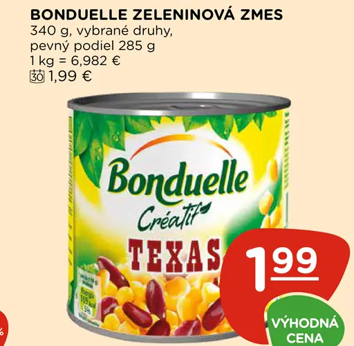 Bonduelle zeleninová zmes Texas