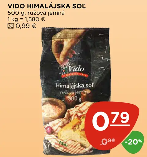 Vido Himalájska Soľ Ružová jemná