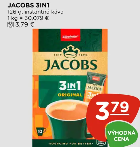Jacobs 3in1 instantná káva original