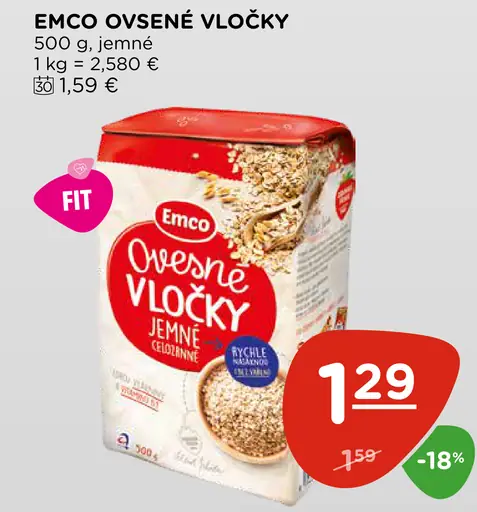 Emco ovsené vločky jemné
