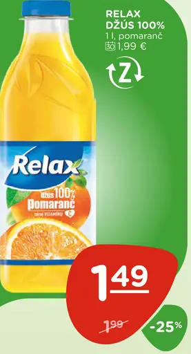 Relax Džús 100% pomaranč