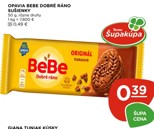Opavia BeBe Dobré ráno sušienky rôzne druhy