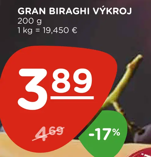 Gran Biraghi výkroj