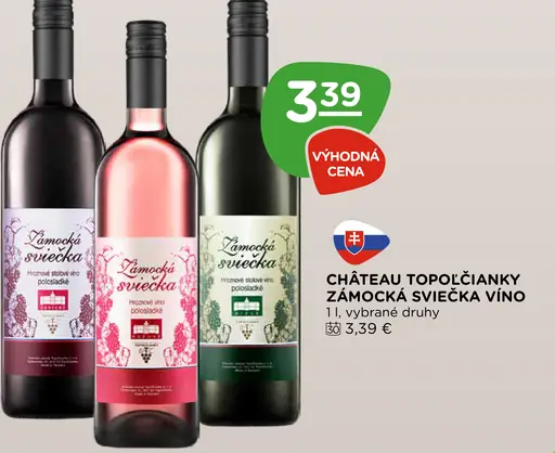 Château Topoľčianky Zámocká sviečka víno ružové
