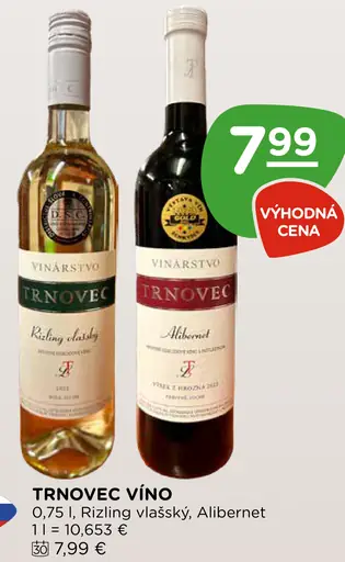 Trnovec víno – Rizling vlašský, Alibernet