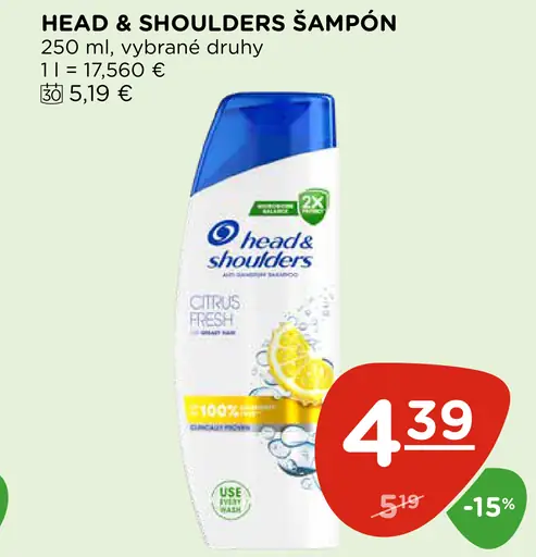 Head & Shoulders Citrus Fresh šampón