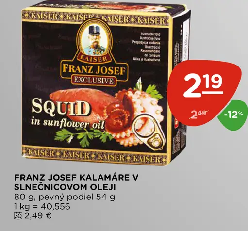 Franz Josef Kalamáre v slnečnicovom oleji