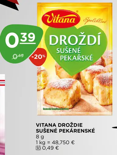 Vitana sušené pekárenské droždie
