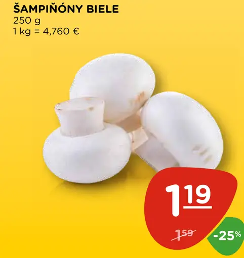 Šampiňóny biele