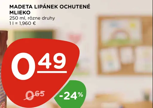 Madeta Lipánek trvanlivé mlieko ochutené