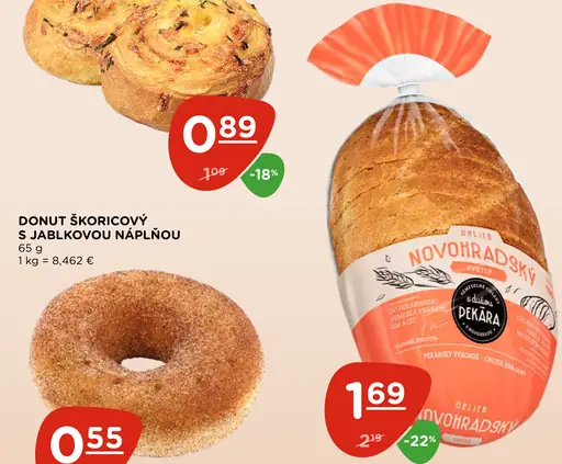 Donut škoricový s jablkovou náplňou