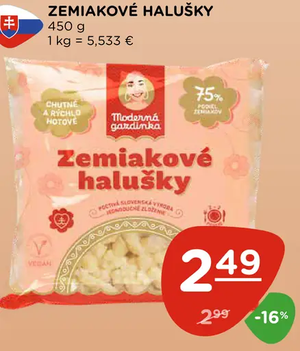 Zemiakové halušky