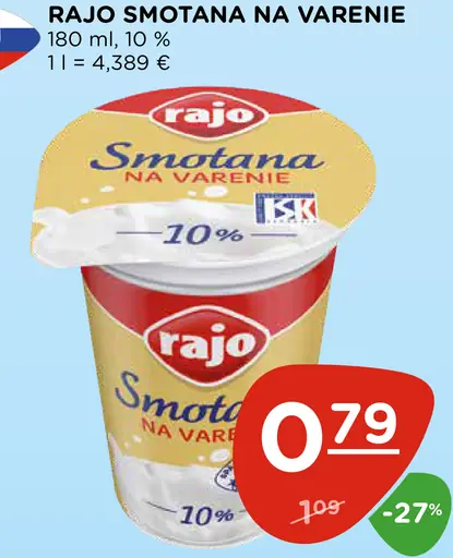 Rajo Smotana na varenie