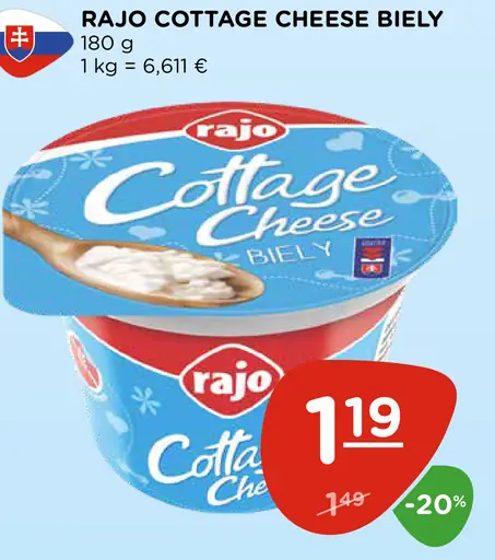 Rajo Cottage Cheese biely